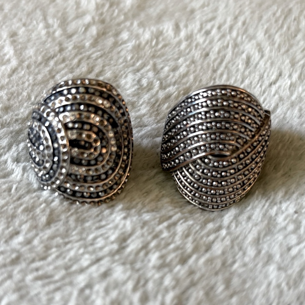 Chunky Y2K Bling Rings, 2-Piece Set